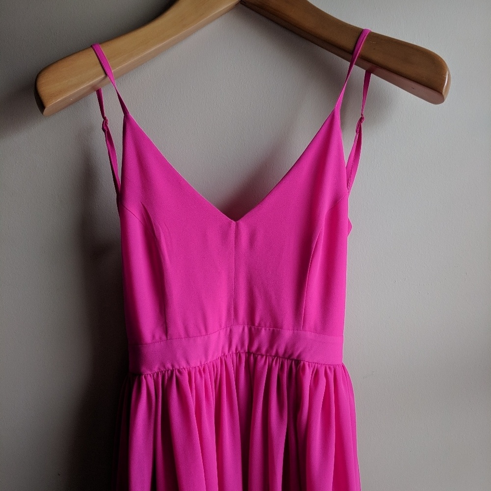Hot pink maxi dress